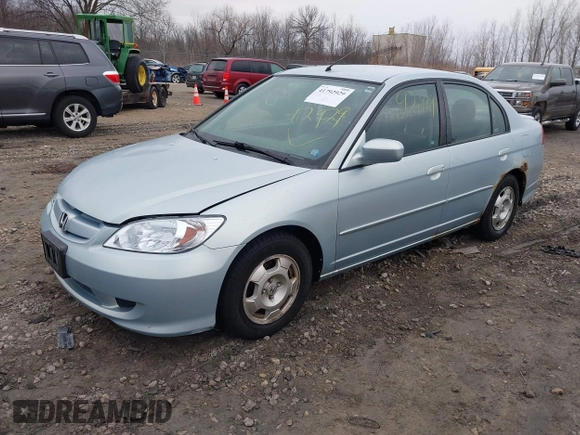 2005 Honda Civic with VIN JHMES96605S020601, listed as a IAAI auction lot 41792929 with 151,178 mi miles and . Bid and sale history available at DreamBid. Image 2.