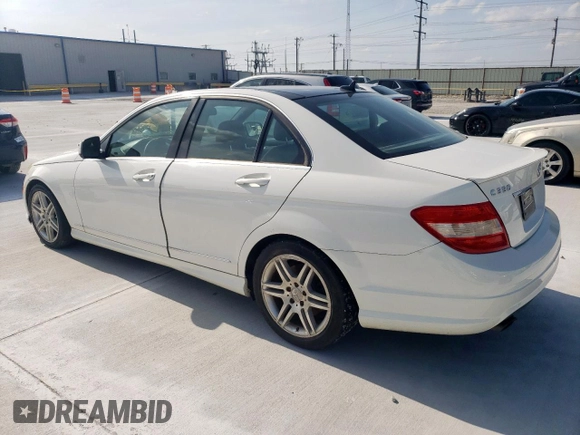 2009 Mercedes-Benz C 350 Sport with VIN WDDGF56X69R056988, listed as a Copart auction lot 58310825 with 153,579 mi miles and Salvage title. Bid and sale history available at DreamBid. Image 2.