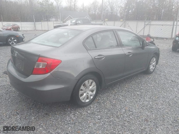 2012 Honda Civic Sdn LX with VIN 2HGFB2F56CH578205, listed as a IAAI auction lot 41016919 with 104,515 mi miles. Bid and sale history available at carsss.com. Image 4.