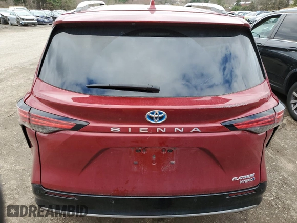2021 Toyota Sienna Limited with VIN 5TDERKEC4MS008860, listed as a Copart auction lot 48590915 with 61,434 mi miles and Salvage Title. Bid and sale history available at carsss.com. Image 6.
