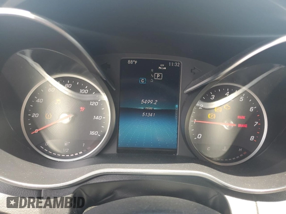 2019 Mercedes-Benz C 300 with VIN 55SWF8DBXKU296537, listed as a Copart auction lot 58489665 with 51,341 mi miles and Salvage title. Bid and sale history available at DreamBid. Image 9.
