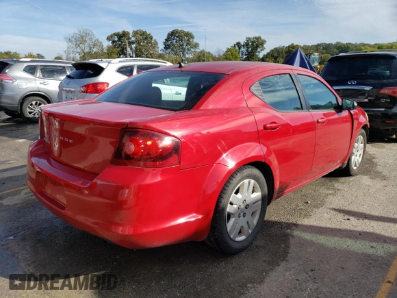2014 Dodge Avenger SE with VIN 1C3CDZAB5EN115780, listed as a Copart auction lot 71506833 with 129,526 mi miles and Salvage Title. Bid and sale history available at carsss.com. Image 3.
