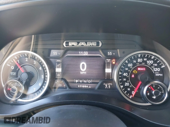 2020 Ram 1500 Big Horn with VIN 1C6SRFBTXLN122260, listed as a IAAI auction lot 41779396 with 171,886 mi miles. Bid and sale history available at carsss.com. Image 7.