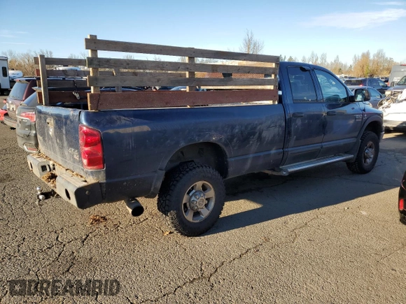 2007 Dodge Ram 2500 SLT with VIN 1D7KS28C57J553668, listed as a Copart auction lot 87590385 with 210,170 mi miles and Salvage Title. Bid and sale history available at carsss.com. Image 3.