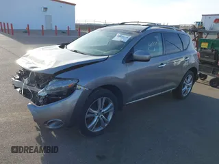 2009 Nissan Murano SL with VIN JN8AZ18W09W154845, listed as a IAAI auction lot 41379554 with 156,194 mi miles and . Bid and sale history available at DreamBid. Image 2.