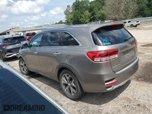 2016 Kia Sorento SXL with VIN 5XYPK4A18GG028124, listed as a Copart auction lot 59665324 with 63,502 mi miles and Salvage Title. Bid and sale history available at carsss.com. Image 2.