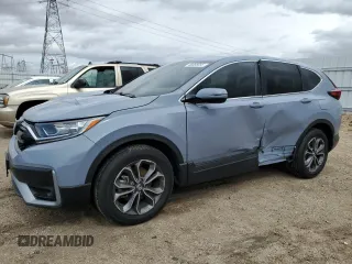 2021 Honda CR-V EX-L with VIN 2HKRW1H80MH402423, listed as a Copart auction lot 48068055 with 38,928 mi miles and Salvage Title. Bid and sale history available at carsss.com. Image 1.