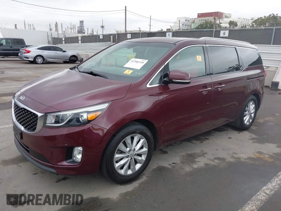 2018 Kia Sedona EX with VIN KNDMC5C10J6365710, listed as a IAAI auction lot 42206510 with Not Provided miles and . Bid and sale history available at carsss.com. Image 2.