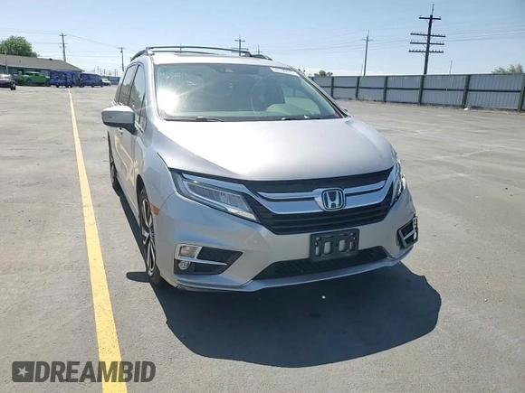 2018 Honda Odyssey Elite with VIN 5FNRL6H90JB062506, listed as a Copart auction lot 60336075 with 44,667 mi miles and Salvage title. Bid and sale history available at DreamBid. Image 14.
