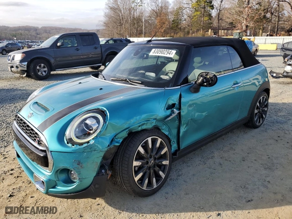 2021 MINI Convertible Cooper S with VIN WMWWJ5C03M3M96087, listed as a Copart auction lot 83090294 with NaN miles and Salvage Title. Bid and sale history available at carsss.com. Image 1.