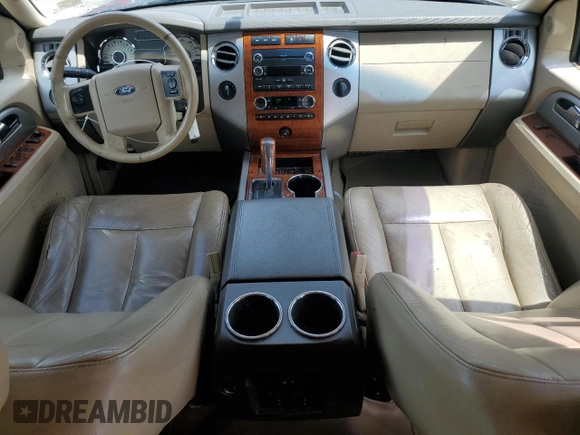 2009 Ford Expedition Max Eddie Bauer with VIN 1FMFK18539EB06710, listed as a Copart auction lot 54005915 with 185,375 mi miles and Salvage Title. Bid and sale history available at DreamBid. Image 8.