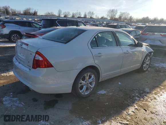 2012 Ford Fusion SE with VIN 3FAHP0HG7CR163030, listed as a Copart auction lot 37162214 with 140,486 mi miles and Salvage title. Bid and sale history available at DreamBid. Image 3.