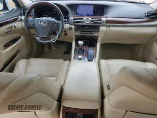 2013 Lexus LS 460 L with VIN JTHGL5EF1D5047402, listed as a Copart auction lot 70595804 with 95,553 mi miles and Salvage title. Bid and sale history available at DreamBid. Image 8.