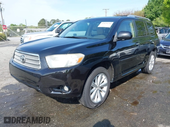 2009 Toyota Highlander Hybrid Limited with VIN JTEEW44AX92032627, listed as a IAAI auction lot 42029226 with 255,012 mi miles. Bid and sale history available at carsss.com. Image 2.