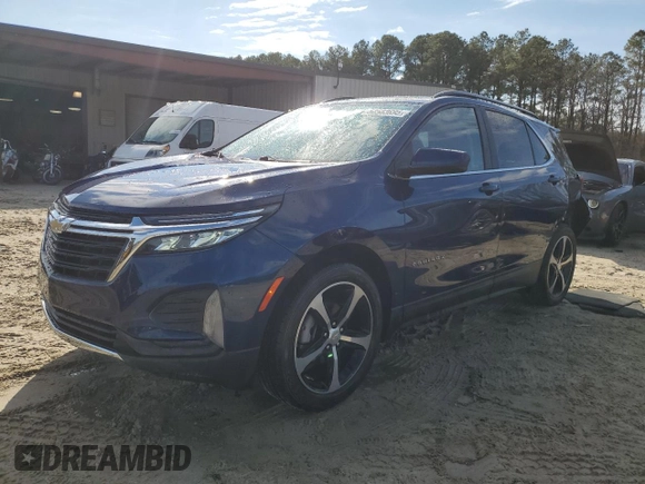 2022 Chevrolet Equinox LT with VIN 3GNAXKEV4NL228648, listed as a Copart auction lot 50583695 with 34,772 mi miles and Salvage Title. Bid and sale history available at DreamBid. Image 1.