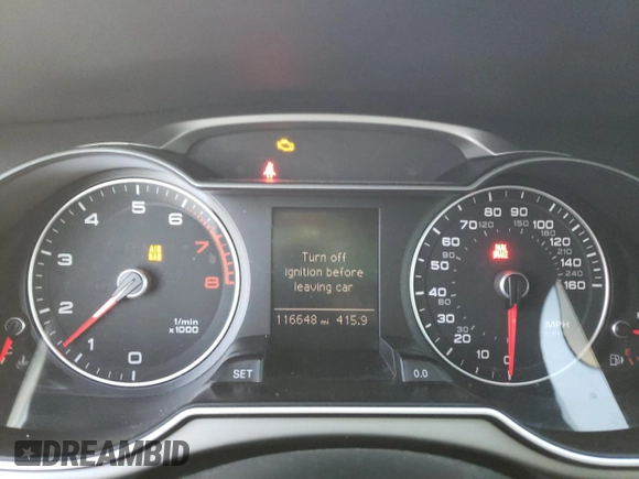 2014 Audi A4 Premium z VIN WAUDFAFL8EN013108, wystawiony jako Copart lot #84767254 z przebiegiem 116 648 mil mil oraz Czysty tytuł • Clean title. Historia ofert i sprzedaży dostępna na DreamBid. Obrazek 9.