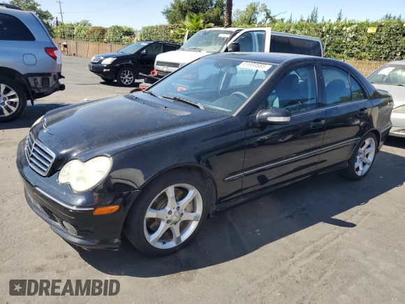 2007 Mercedes-Benz C 230 Sport z VIN WDBRF52H37F933113, wystawiony jako Copart lot #61600585 z przebiegiem 188 049 mil mil oraz Szkoda całkowita • Salvage title. Historia ofert i sprzedaży dostępna na DreamBid. Obrazek 1.