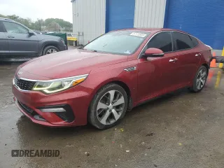 2019 Kia Optima LX with VIN 5XXGT4L34KG322659, listed as a Copart auction lot 57115305 with 91,502 mi miles and Salvage title. Bid and sale history available at DreamBid. Image 1.