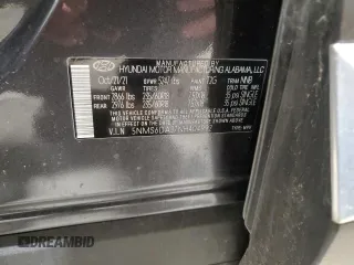 2022 Hyundai Santa Fe SEL with VIN 5NMS6DAJ7NH404992, listed as a Copart auction lot 48791045 with 0 mi miles and Salvage Title. Bid and sale history available at carsss.com. Image 15.