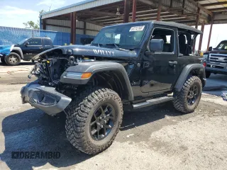 2024 Jeep Wrangler Sport S z VIN 1C4PJXAGXRW331744, wystawiony jako Copart lot #53712765 z przebiegiem 1 393 mil mil oraz Szkoda całkowita • Salvage title. Historia ofert i sprzedaży dostępna na DreamBid. Obrazek 1.