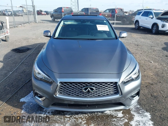 2021 Infiniti Q50 3.0t LUXE with VIN JN1EV7BP5MM707302, listed as a IAAI auction lot 41844207 with 83,201 mi miles. Bid and sale history available at carsss.com. Image 12.