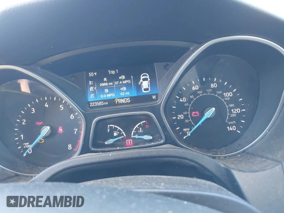 2015 Ford Focus Titanium with VIN 1FADP3J28FL348625, listed as a IAAI auction lot 41674741 with 223,585 mi miles and . Bid and sale history available at carsss.com. Image 7.