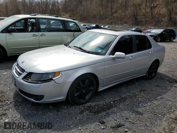 2007 Saab 9-5 Aero with VIN YS3EH49G873518557, listed as a Copart auction lot 52631455 with 163,193 mi miles and Salvage Title. Bid and sale history available at carsss.com. Image 1.