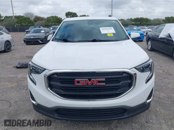 2021 GMC Terrain SLE with VIN 3GKALMEV3ML360383, listed as a IAAI auction lot 41956162 with 27,074 mi miles and . Bid and sale history available at carsss.com. Image 6.