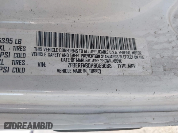 2017 Ram ProMaster City Cargo Tradesman z VIN ZFBERFAB0H6D59068, wystawiony jako IAAI lot #42040769 z przebiegiem 126 308 mil mil oraz . Historia ofert i sprzedaży dostępna na DreamBid. Obrazek 9.