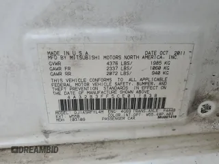 2012 Mitsubishi Galant ES z VIN 4A32B3FF5CE011838, wystawiony jako Copart lot #51344155 z przebiegiem 229 557 mil mil oraz Szkoda całkowita • Salvage title. Historia ofert i sprzedaży dostępna na DreamBid. Obrazek 14.