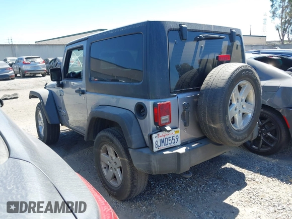 2017 Jeep Wrangler Sport with VIN 1C4GJWAG0HL621498, listed as a IAAI auction lot 42494667 with 92,284 mi miles and . Bid and sale history available at DreamBid. Image 3.