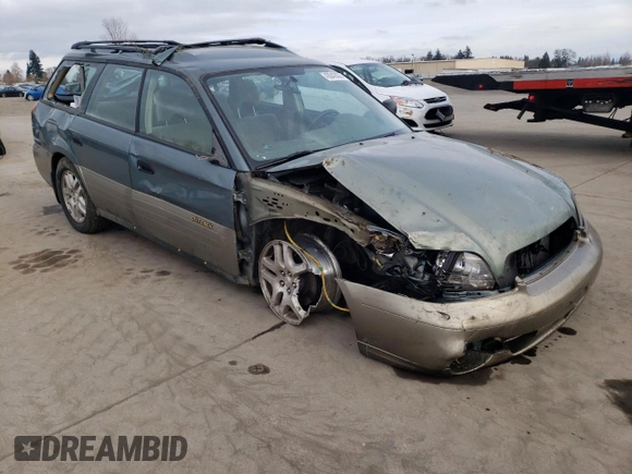 2002 Subaru Legacy Outback with VIN 4S3BH665027661268, listed as a Copart auction lot 43043025 with 215,150 mi miles and Salvage title. Bid and sale history available at DreamBid. Image 4.