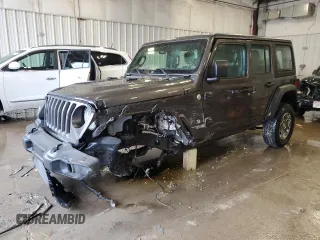 2018 Jeep Wrangler Unlimited Sport S with VIN 1C4HJXDN8JW190448, listed as a Copart auction lot 57250025 with 107,733 mi miles and Non repairable. Bid and sale history available at DreamBid. Image 1.