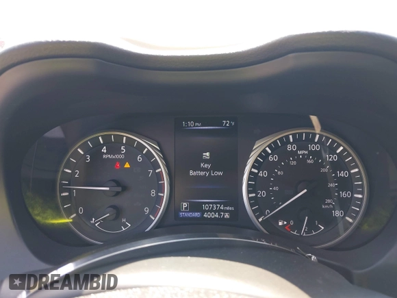 2018 Infiniti Q50 3.0t LUXE with VIN JN1EV7AR3JM435685, listed as a IAAI auction lot 41837975 with 107,374 mi miles. Bid and sale history available at carsss.com. Image 7.