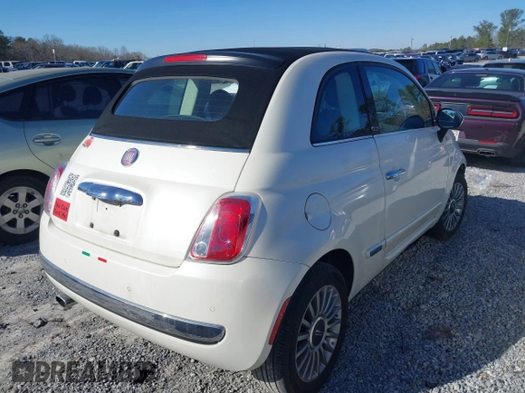 2012 FIAT 500 Gucci with VIN 3C3CFFER7CT119178, listed as a IAAI auction lot 41592427 with 63,836 mi miles. Bid and sale history available at carsss.com. Image 4.