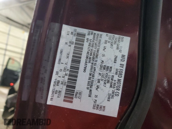 2008 Ford Explorer Eddie Bauer z VIN 1FMEU74E08UA57890, wystawiony jako Copart lot #52741025 z przebiegiem 181 902 mil mil oraz Nie do naprawy • Non repairable. Historia ofert i sprzedaży dostępna na DreamBid. Obrazek 12.