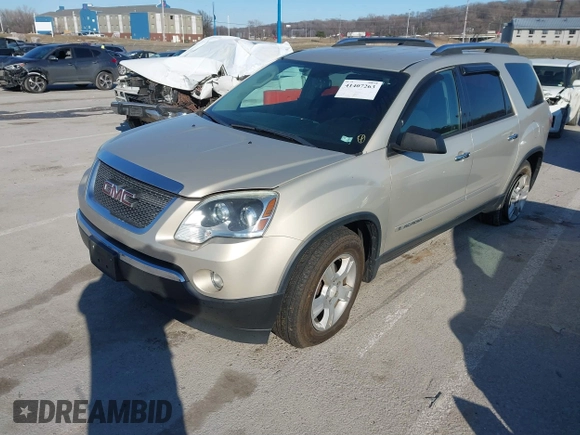 2008 GMC Acadia SLE1 with VIN 1GKEV13748J146661, listed as a IAAI auction lot 41407263 with 194,748 mi miles. Bid and sale history available at carsss.com. Image 2.