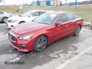 2014 Infiniti Q50 Premium with VIN JN1BV7AR5EM704052, listed as a IAAI auction lot 41155726 with 100,830 mi miles. Bid and sale history available at carsss.com. Image 17.