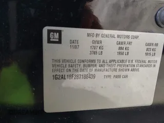 2008 Pontiac G5 z VIN 1G2AL18F287188439, wystawiony jako IAAI lot #41764712 z przebiegiem 223 788 mil mil oraz . Historia ofert i sprzedaży dostępna na DreamBid. Obrazek 9.