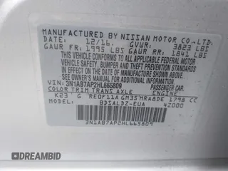 2017 Nissan Sentra SR with VIN 3N1AB7AP2HL665809, listed as a IAAI auction lot 41199836 with 92,956 mi miles and . Bid and sale history available at carsss.com. Image 9.