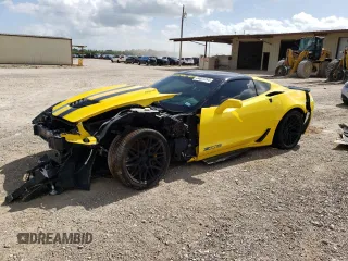 2018 Chevrolet Corvette Z06 1LZ with VIN 1G1YP2D62J5600301, listed as a Copart auction lot 64827244 with 41,767 mi miles and Salvage Title. Bid and sale history available at carsss.com. Image 1.