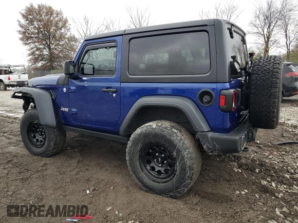 2018 Jeep Wrangler Sport with VIN 1C4GJXAG6JW291330, listed as a Copart auction lot 80825624 with 76,953 mi miles and Salvage Title. Bid and sale history available at carsss.com. Image 2.