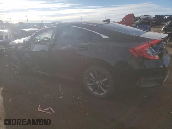 2020 Honda Civic Sedan EX with VIN 19XFC1F39LE011390, listed as a Copart auction lot 43744235 with 34,460 mi miles and Salvage Title. Bid and sale history available at carsss.com. Image 2.