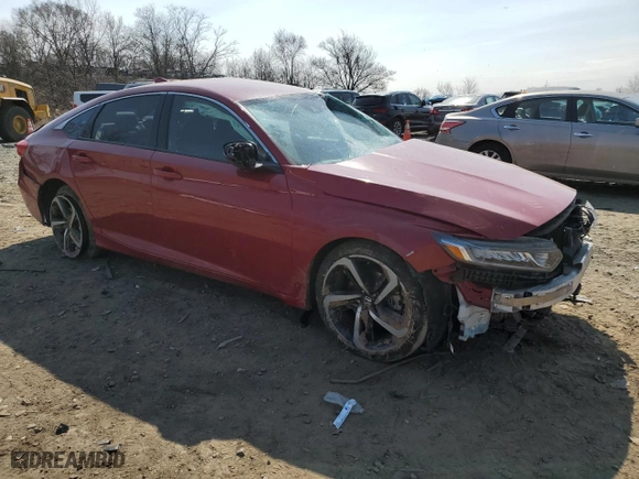 2019 Honda Accord Sedan Sport 1.5T with VIN 1HGCV1F36KA000718, listed as a Copart auction lot 47743075 with 0 mi miles and Salvage Title. Bid and sale history available at carsss.com. Image 4.