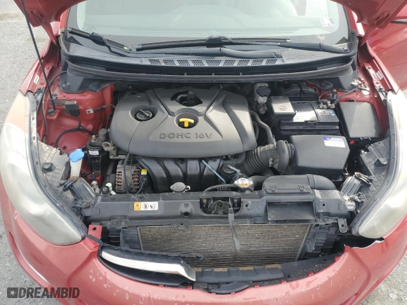 2013 Hyundai Elantra GLS PZEV with VIN KMHDH4AE1DU947697, listed as a Copart auction lot 54414075 with 125,236 mi miles and Clean Title. Bid and sale history available at carsss.com. Image 11.