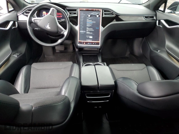 2018 Tesla Model S 75D with VIN 5YJSA1E22JF234262, listed as a Copart auction lot 57954755 with 62,375 mi miles and Salvage title. Bid and sale history available at DreamBid. Image 8.