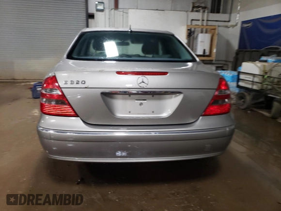 2005 Mercedes-Benz E 320 with VIN WDBUF65J45A618524, listed as a Copart auction lot 52230455 with 74,980 mi miles and Salvage Title. Bid and sale history available at DreamBid. Image 6.
