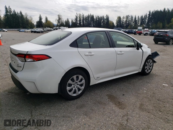 2023 Toyota Corolla Hybrid LE with VIN JTDBDMHE2PJ002549, listed as a Copart auction lot 50378594 with 5,028 mi miles and Salvage Title. Bid and sale history available at carsss.com. Image 3.