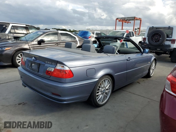 2003 BMW 3 Series 330Ci with VIN WBABS53443JU98486, listed as a Copart auction lot 75103384 with 0 mi miles and Salvage Title. Bid and sale history available at carsss.com. Image 3.