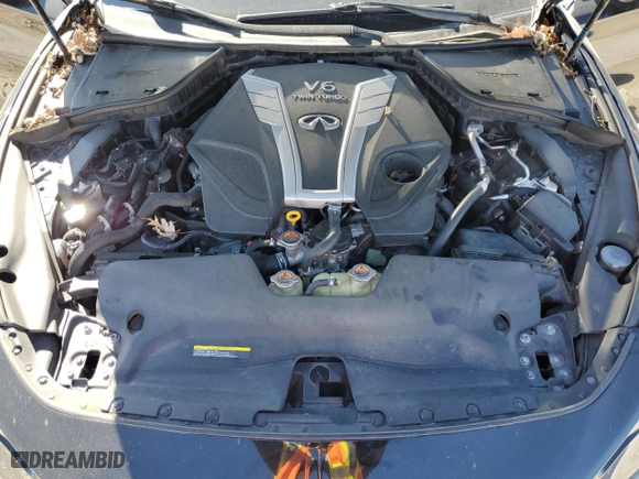 2018 Infiniti Q60 3.0t LUXE with VIN JN1EV7EK7JM341466, listed as a Copart auction lot 46156785 with 64,750 mi miles and Salvage Title. Bid and sale history available at carsss.com. Image 13.